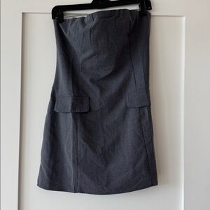 NWT Princess Polly Gray Strapless Mini Dress